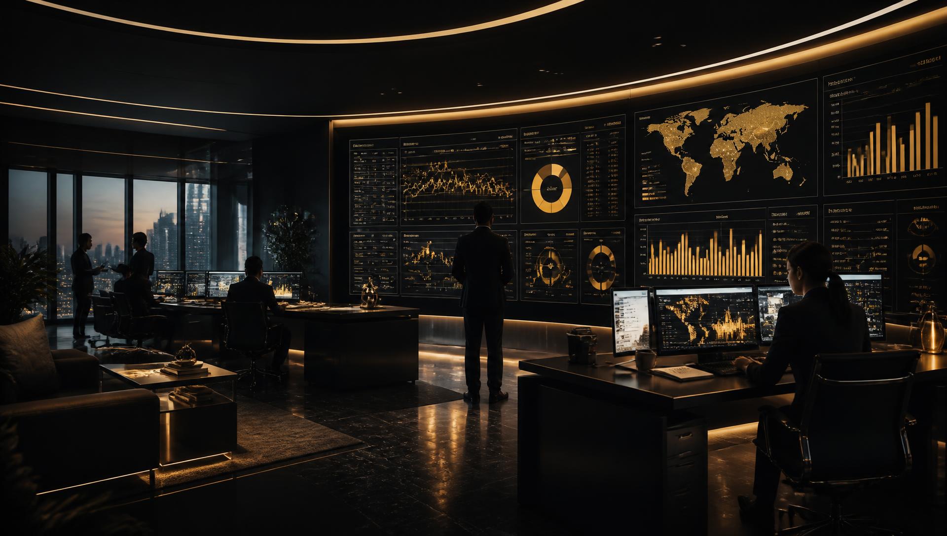 Dark architectural corridor with a slit of golden light (placeholder art direction)